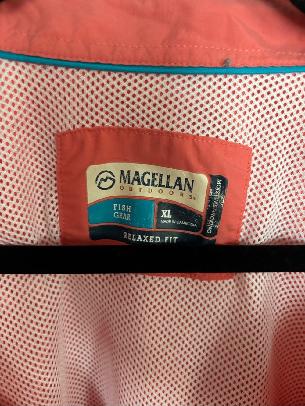 Magellan Outdoors Coral Mesh-Lined Sport Coat with Teal Trim